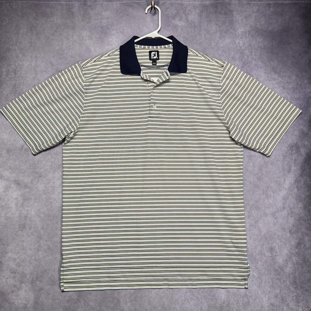 FootJoy Golf Polo Shirt‎ Mens XL Striped Short Sleeve Athletic Casual Stretch